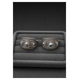 Judith Ripka Sterling Silver Clip-On Earrings