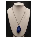 Chicos Blue Pendant Necklace