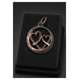 Sterling Silver Double Heart Pendant