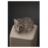 Silpada Uptown Sterling Silver CZ Filigree Ring