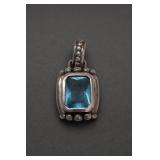 Sterling Silver Blue Topaz Pendant