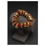 Red Stone Baroque Bracelet