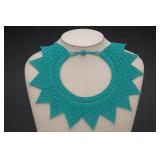 Turquoise Beaded Bib Necklace