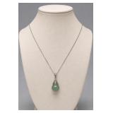 Sterling Silver Jade Pendant Chain
