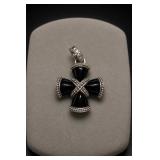 Judith Ripka Sterling Silver Cross Pendant