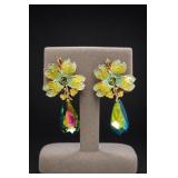 Kirks Folly Floral Drop Earrings Pair