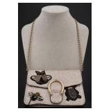 Steve Madden Glitter Embellished Clutch