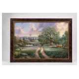 Thomas Kinkade Country Living Framed Print