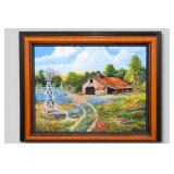 Sleepy Read Signed Original Texas Farm Painting