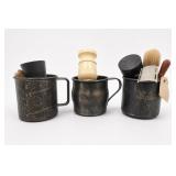 Bass Mugs With Shaving Accessories Lot
