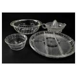 Clear Glass Serving & Divided Dish Lot