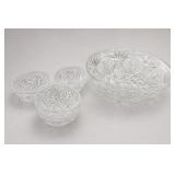 Anchor Hocking Star Of David Glass Bowl Set