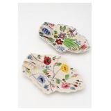 Blue Ridge Pottery Hand Painted Dish Pair