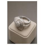 Judith Ripka Sterling Silver Ring Size 6.5