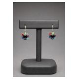 Sterling Silver Multi-Gemstone Dangle Earrings