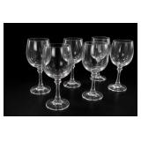 6Pc Crystal Wine Glass Set