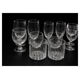 Mixed Clear Stemmed Glassware Lot
