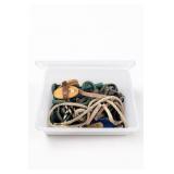 Mixed Horse Tack & Halters In Storage Tote