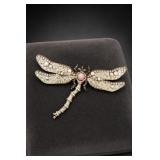 Joan Rivers Crystal Critters Dragonfly Brooch