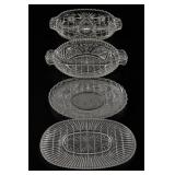 Three-Piece Clear Glass Serving Dish Set