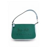 Coach Green Leather Shoulder Bag