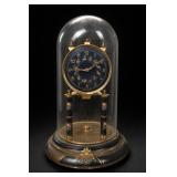 German Mechanical Zodiac Clock Under Glass Dome