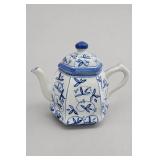AA Importing Blue & White Teapot Made In Thailand