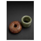 Pair Of Stone Bi Disc Thumb Ring