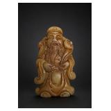 Chinese Carved Stone Longevity Figure