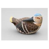 Carved Wooden Duck Figural Hand Painted