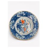 Japanese Imari-Style Porcelain Floral Plate, 8 in