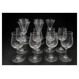 Clear Mixed Stemmed Glassware Set