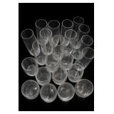 Clear Glass Tumblers Lot