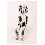Hand-Carved Painted Wooden Dalmatian Dog Puppet
