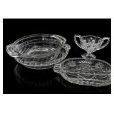 Anchor Hocking Stars And Bars Glass Serving Set
