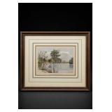 Framed Sabine River Landscape Print