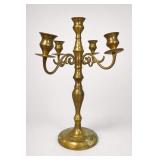 Brass Five-Arm Candelabra Made In India