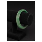 Jade Carved Bangle Bracelet