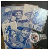 Roy Rogers Photo Lot & Mickey Button