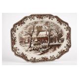 Johnson Bros Country Life Hand Engraved Platter