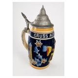 Original King Gruess Aus München Lidded Beer Stein