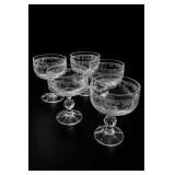 Etched Champagne Coupe Glass Set