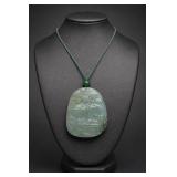 Carved Landscape Pendant Necklace