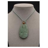 Jade Carved Pendant Necklace