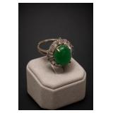 Jade Cabochon Ring