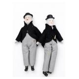 Laurel & Hardy Porcelain Dolls, Pair