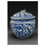 19th Century Chinese Blue & White Covered Jar