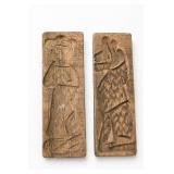 Pair Carved Wooden Cookie Molds