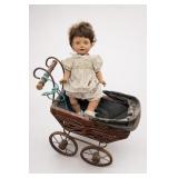 Susan Wakeen Baby Doll With Antique-Style Pram