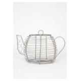Vintage Wire Basket With Handles, Hanging Loop